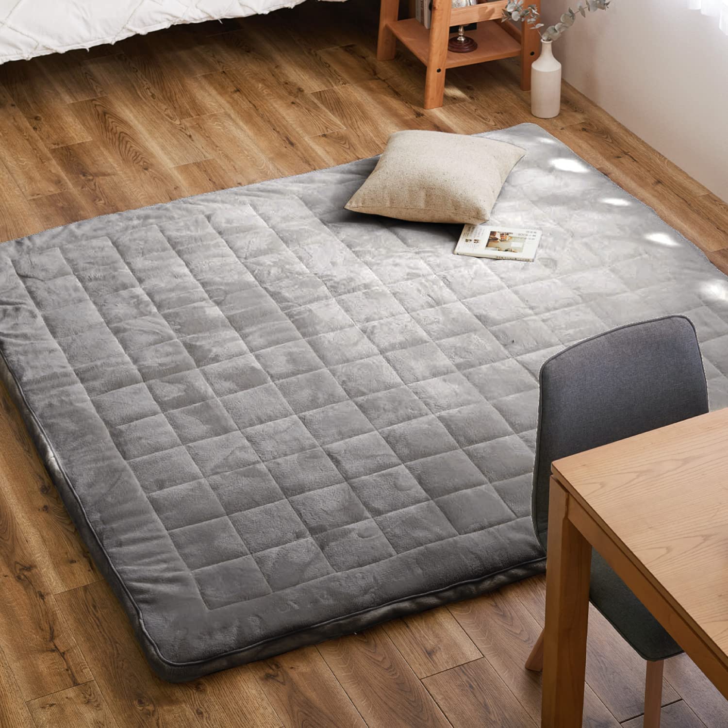 【色:グレー_スタイル:約190×190cm】萩原 ラグ グレー 約190×19 Amazon｜萩原 ラグ グレー 約190×190cm 「メレンゲタッチ 極厚